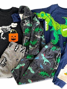 Boys 2T Dinosaur Outfit Bundle | Cat & Jack Old Navy Pajamas Sweatpants T-Shirts